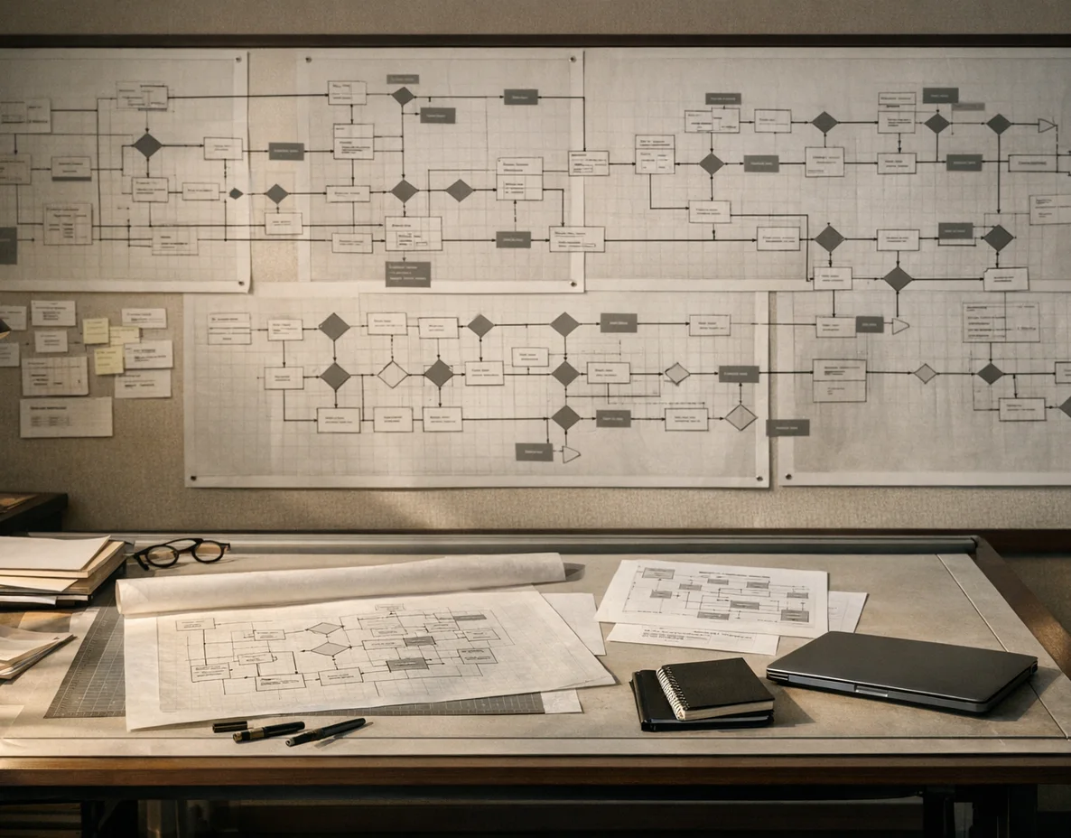 Team designing an operational workflow